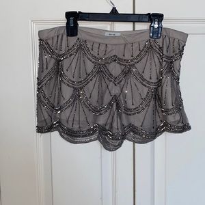 GREY GRAY BEADED SHORTS SIZE SMALL S GREAT CONDITION